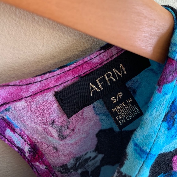 NWT AFRM Parker Ruffle Back Cutout Floral Dress - Picture 5 of 7